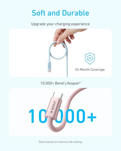 Image of Anker 240 W USB C to USB C Cable, [Pack of 3 1.5 m] PD 3.1 Fast Charging Cable USB C Cable, USB C Charging Cable for iPhone 17 Pro Max /iPhone Air /16 /15 Series, Samsung Galaxy S25 /S24, MacBook Pro /Air