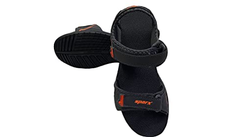 Image of Sparx Men's Black Red Colour SS0124G Series Synthetic Floater Sandal