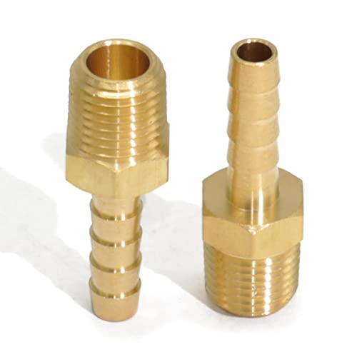 Kootans 4Pcs 1/4" Hose Barb To 1/4 Npt Male Brass Quick Coupler Air M Type Fitting Quick-Connect Fitting #TOP6