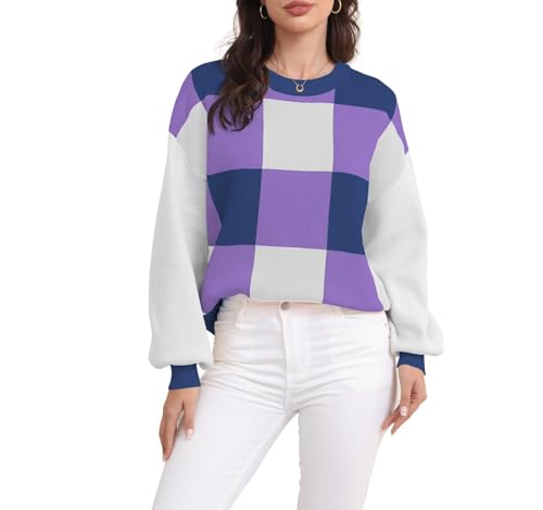 Image of LISILONG Women's 2024 Trendy Long Sleeve Ribbed Knit Sweater - Y2K Colorblock Fall Fashion Pullover Jumper