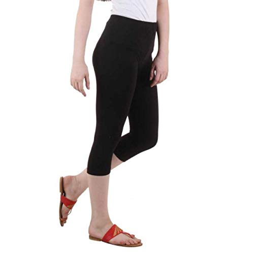 Image of PI World Women's Calf Length Cropped Leggings Cotton Lycra Fabric Slim Fit 3 /4th | Pants