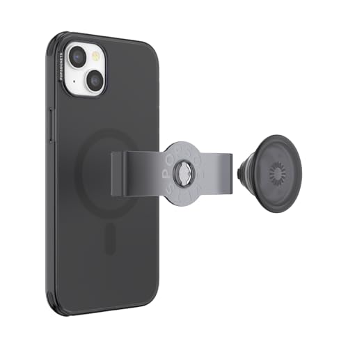 Image of PopSockets iPhone 14 Plus Phone Case with MagSafe, Wireless Charging Compatible, Black - iPhone 14 Plus MS Black Translucent