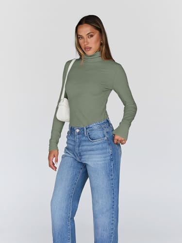 Image of Trendy Queen Women's Turtleneck Long Sleeve Shirts Basic Underwear Tops Winter Clothes 2026