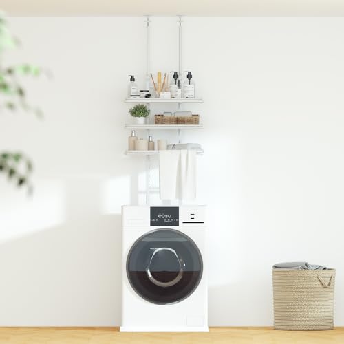 LunarLight �����h���[���b�N ��60cm���s��27����203�`280cm �I��8�i�K�������� �|����3�i�K�������� �h���p���Ή� �t�F���g�t�� ����@���b�N �˂����莮 �ȃX�y�[�X �X���� �V�����[���[�����[ �g�ݗ��ĊȒP(�z���C�g)