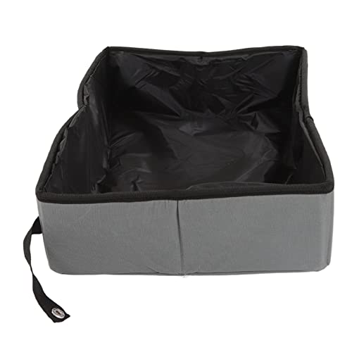 Arenero plegable portátil para gatos color gris miniatura 4