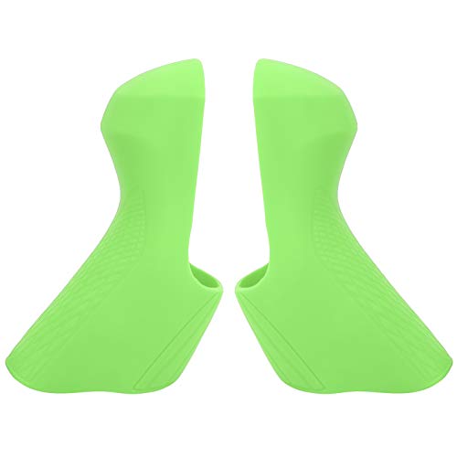 ETAINGYEUN Cubierta de palanca de freno de cambio de bicicleta Capucha de silicona para R8000 R8000 Ergonomic Comfort Road Bike Shifters Accessory (Verde)