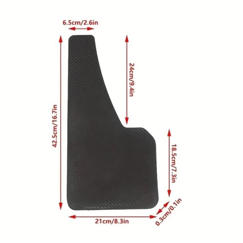 Guardabarros protectores de barro para coche: juego de 2 piezas delanteras y traseras 6