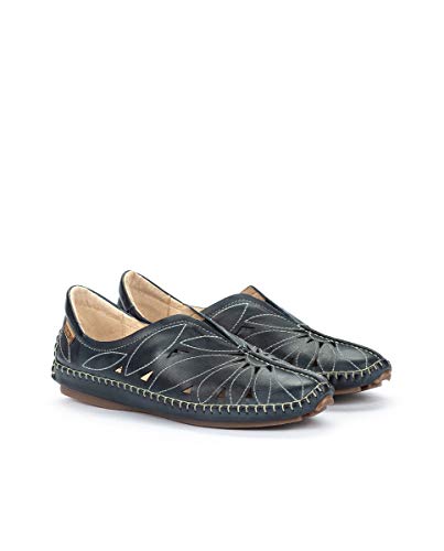 Image of PIKOLINOS Jerez 578-7399 Women's Slip-On Moccasins - Premium Calfskin Leather - Removable Cushioned Insole, Elastic Fit, Lightweight Everyday Comfort and Support