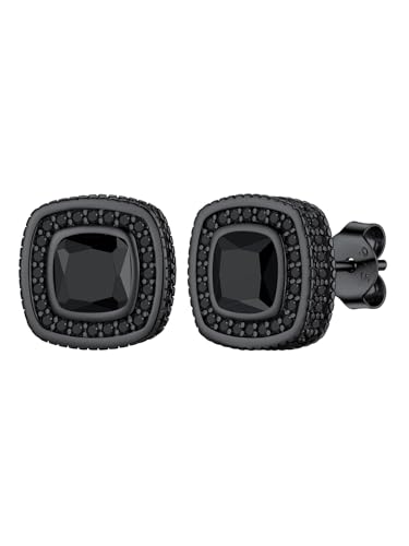 Pendientes diamantes hombres plata Silvora de alta calidad y diseño elegante