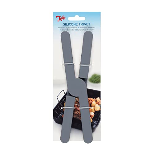 Tala Salvamanteles de Silicona en Color Gris, Resistente al Calor hasta 240 Grados e Ideal para Proteger Las Superficies de Trabajo de sartenes Calientes, Usar con Utensilios de Cocina