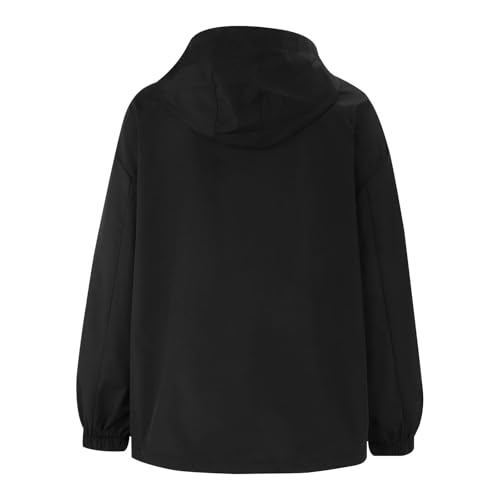 Veste coupe-vent imperméable avec fermeture éclair et capuche réglable