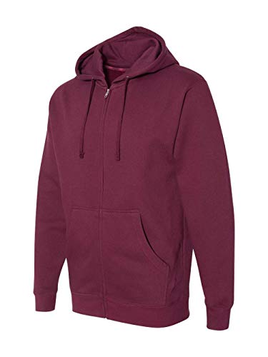 Independent Trading Co. - Midweight Full-Zip Hooded Sweatshirt - SS4500Z - XL - Maroon