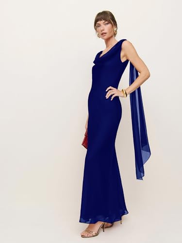 Image of Parthea Women's Summer Formal Wedding Guest Dresses Sleeveless Backless Long Elegant Evening Party Maxi Bodycon Dress