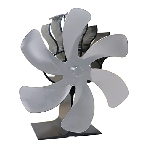 Zqxnt Ventilador de estufa mejorado 6 ventiladores alimentados por calor con protección silenciosa eficiente para ventilador de estufa de leña