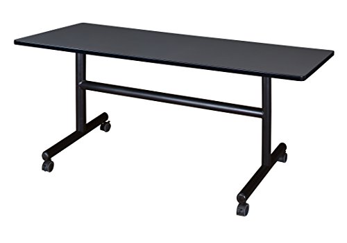 Regency Kobe 60 Inch X 30 Inch Flip Top Mobile Training Table- Grey #TOP19