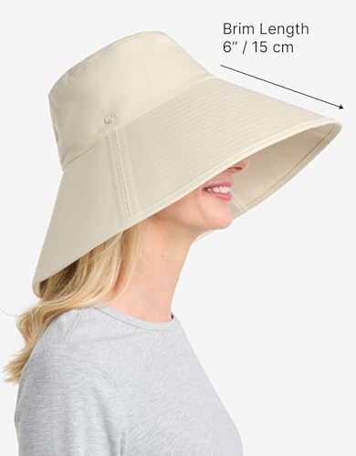 Sombrero femenino con ala ancha y protección UV miniatura 2