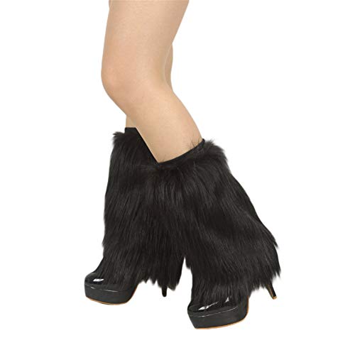 HADM Womens Warm Soft Cozy Leg Cover Fuzzy Faux Fur Long Leg Warmer Boot Cuff Covers