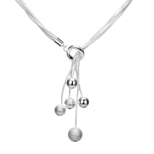 Collier argent 925 femme avec perles lisses pour sublimer vos fêtes