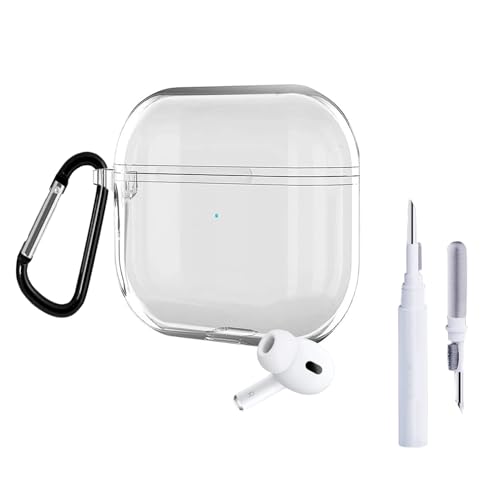 Image of YODI Case Cover for Airpods Pro|Pro 2|Airpods Pro 3|Airpods 4 Pouch, Silicone Cases with Cleaner Kit 360 Drop Protection,Shock-Resistant ((Transparent), Airpods 4)