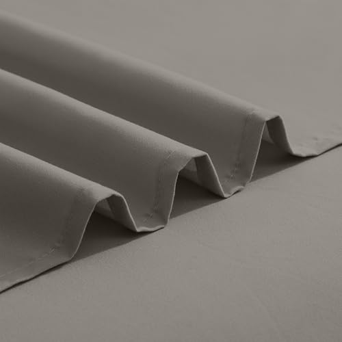 Image of Elegant Comfort Luxurious 1500 Premium Hotel Quality Microfiber Three Line Embroidered Softest 5-Piece Bed Sheet Set, Wrinkle and Fade Resistant, Split King, Gray