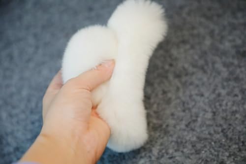 Pinzas para el cabello blancas y mullidas, estilo peluche, grandes, para cabello grueso o rizado, accesorios estéticos femeninos para Navidad, Halloween y Año Nuevo miniatura 2