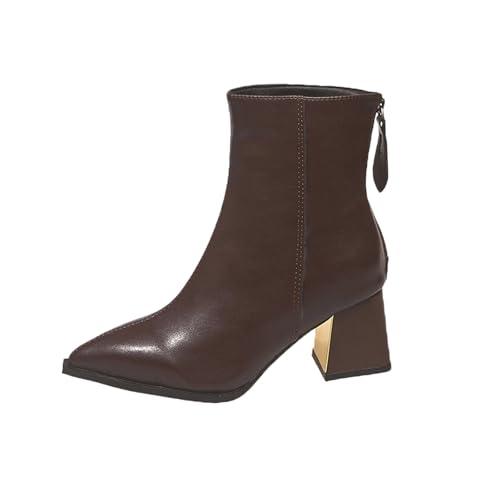 Bottines en daim pour femme talon bas confortable pour l'hiver