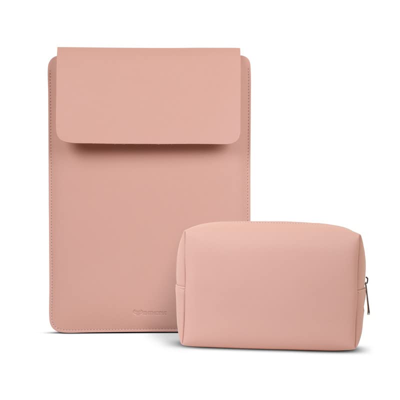 Image of Enthopia MacBook Sleeve and Pouch Compatible with 2022-2018 MacBook Air 13 A2337 M1 A2179 A1932 / MacBook Pro 13 A2338 M1 A2251 A2289 A2159 A1989 / 14 inch A2442 - Nude
