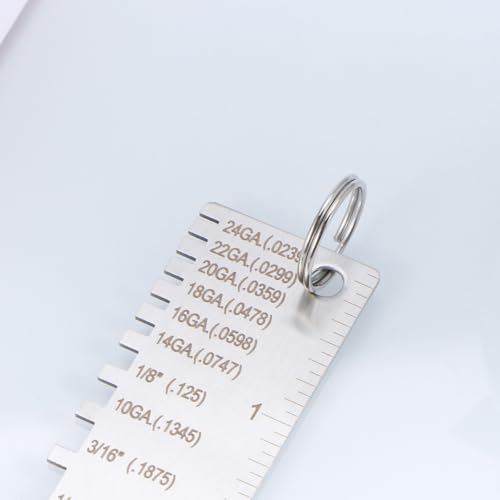 2pcs Stainless Gauge Inspection Tool Metal Thickness Gauge for Welding Measure Tool miniatura 4