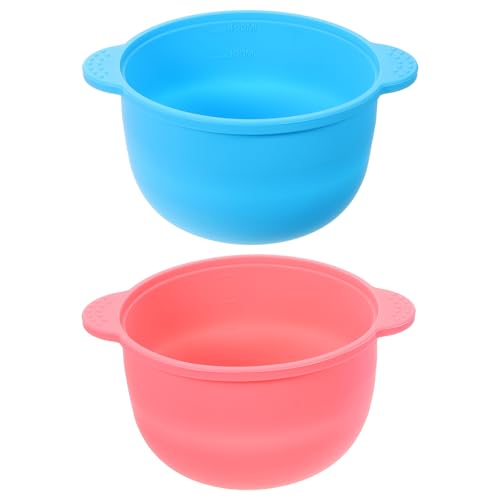 Angoily 2 Piezas Cuenco de Silicona para Derretir Cera Gran Capacidad, Fácil de Limpiar y Apto para Depilación Facial y Corporal Color Aleatorio