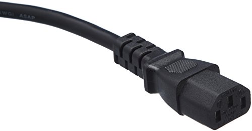 Image of Amazon Basics Computer Monitor TV Replacement Power Cord - 15 ft, Black, 24 Count Total