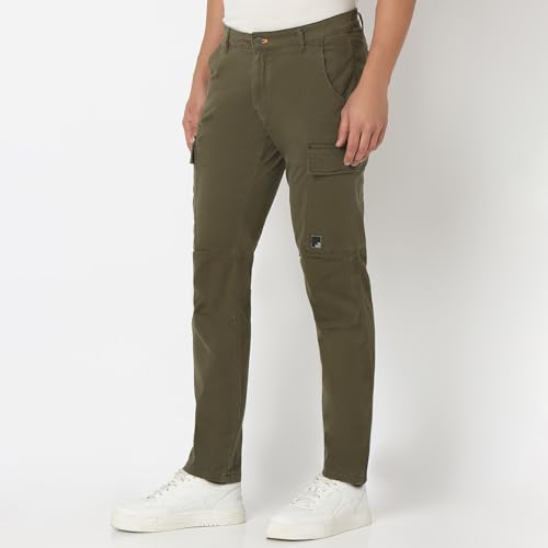 Image of Spykar Men's Regular Cargo Pants