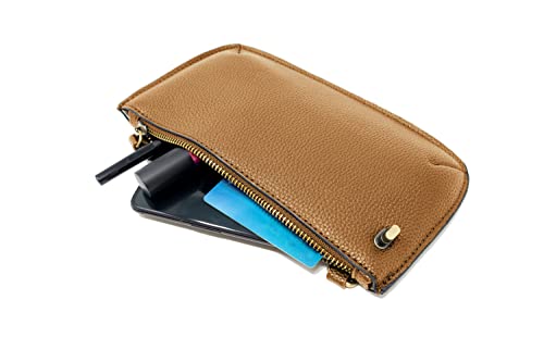 Image of Joy Susan Women's Fashion Purse Mini Crossbody Wristlet Clutch Handbag - Golden Oak