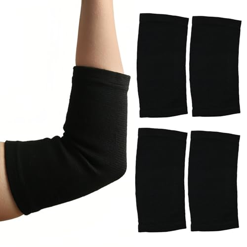 OMCGG 2Pairs Elbow Support for Men Women, Elbow Brace Compression Sleeve Tennis Arm Support Golfers Elbow Support Strap Elbow Sleeves Pain Relief for Tendonitis Arthritis Injury Weightlifting