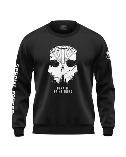 Image of WarriorWorld Men's 100% Cotton Printed Sweatshirt | Special Theme | Stylish Winter Pullover | Tactical Streetwear
