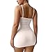 Black Sexy Lingerie for Women:Fashion Chain Sheer Mesh Ruched Bodycon Mini Dress with Panty Valentines Outfits(White,X-Large)