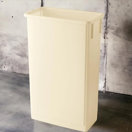 Caneca de basura cuadrada beige de plástico 23 galones miniatura 5