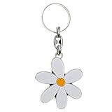 Reverso metálico CHRISTIAN GAR 25215 - Llavero Metálico Margarita Blanca (4,5 x 4,5 cm)