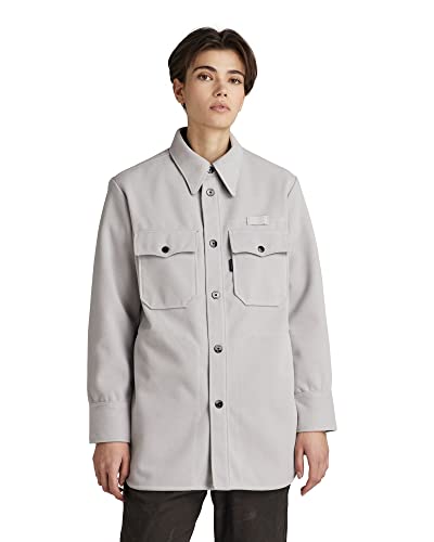 G-Star Raw Boyfriend Overshirt, Sobrecamisas Para Mujer, Gris Cool Grey D22178-D200-1295 , M G-Star Raw Boyfriend Overshirt, Sobrecamisas Para Mujer, Gris Cool Grey D22178-D200-1295 , M