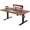 Devoko Electric Standing Desk Height Adjustable Desk 140 x 60 cm, Stand ...