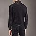 Calvin Klein Mens Distressed Copper Denim Jacket, Black, Large