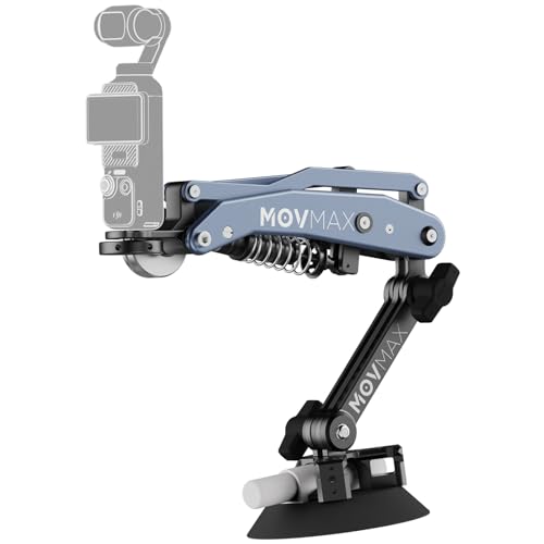 Brazo de hoja Movmax para DJI Pocket 3 y soporte de ventosa azul con tornillo 1/4