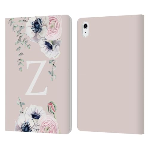 Coque iPad Air 2020/2022 Nature Magick en cuir - Étui portefeuille Lettre Z Rose