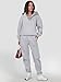ANRABESS Womens 2 Piece Outfits Lounge Hoodie Oversized Sweatshirt V Neck Pullover Jogger Sweatpants 2025 Fall Matching Set Grey Medium