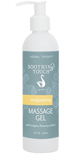 Soothing Touch Invigorating Massage Gel, Eucalyptus/Rosemary/Lemon/Basil, 8 Ounce