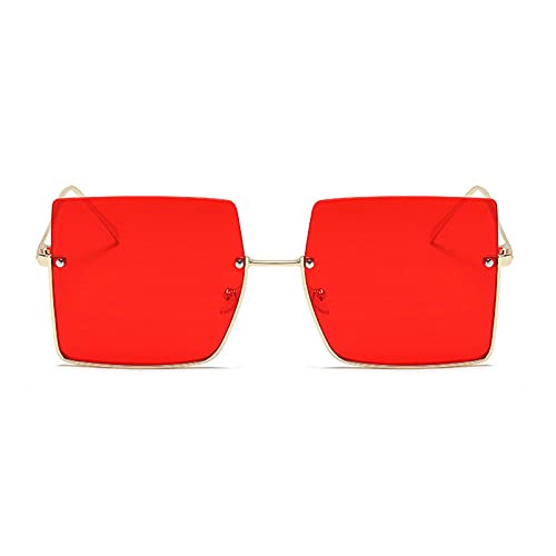 COTIA Square Semi-rimless Sunglasses Women Retro Oversized Sun Glasses Men Fashion Half Metal Frame Eyewear2