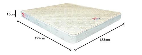 Image of COIR FIT Health Plus 5' Inch King Size Rubberised Coir Mattress(78x72x5, White)