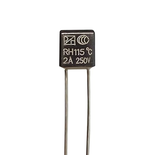 10PCS Temperature Cutoff Fuse Control Thermal Fuse 250V 2A 115°C for LED Light Overheat Protection, Non-Resettable Safety Fuse
