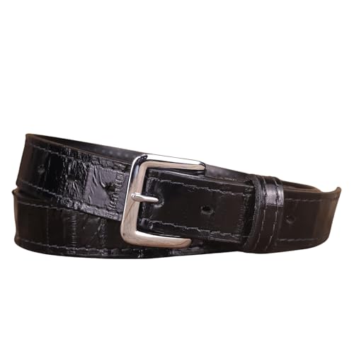 Image of Yoder Leather Company Genuine Handmade Eel Skin Leather Belt