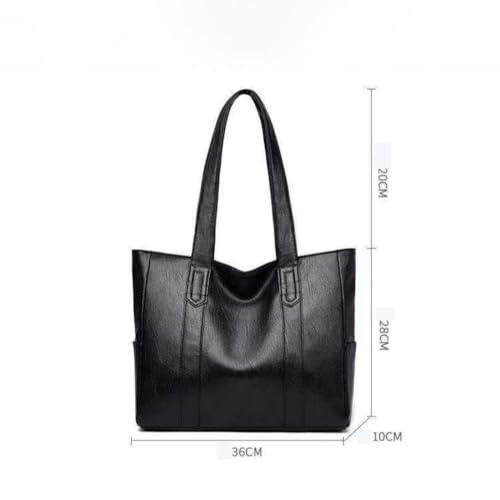 Bolso tote vintage de PU 36x28x10 cm miniatura 5