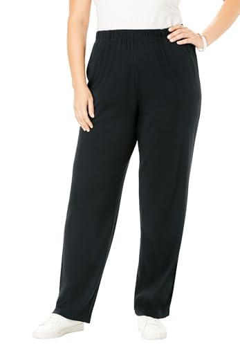 Roaman's Women's Plus Size Plus Size Straight Leg...